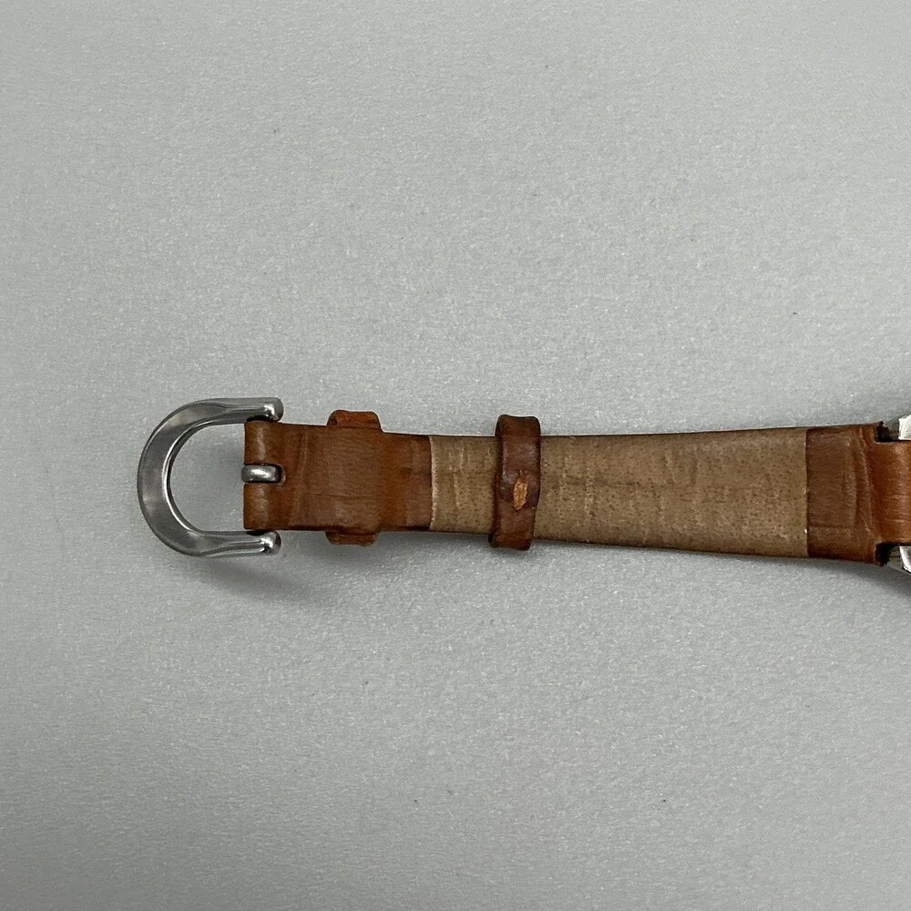 Carriage By Timex Womens Watch 30mm White Dial Brown Leather New Battery